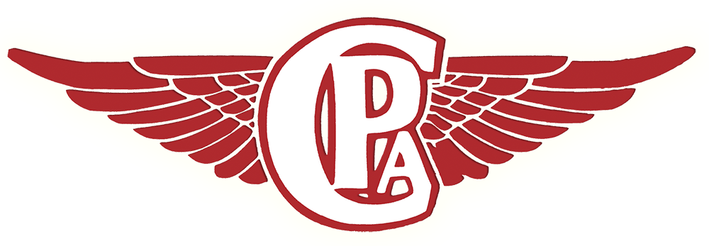 Corona Pilots Association logo with red wings and the letters CPA in white.